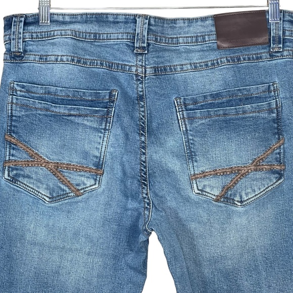 TK AXEL Men’s Slim Boot Medium Wash Jeans With Double Back Pockets 36” X 34” - Picture 6 of 14